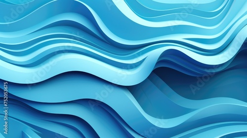 Abstract blue background with wavy waves, suitable for design projects © Fotograf