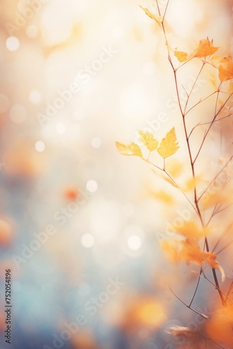 Detailed shot of plant with vibrant yellow leaves, ideal for nature backgrounds