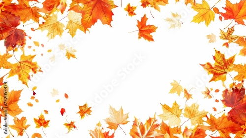 Fall leaves pattern with copy space.