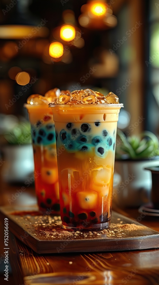 milk tea drink Bubble tea, or boba, from Taipei, Taiwan milk tea drink Bubble tea, or boba, from Taipei, Taiwan