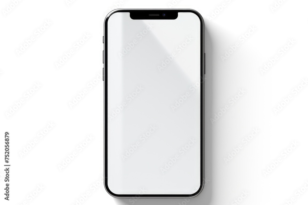 A modern Phone with a blank screen, suitable for mockups and technology concepts A modern Phone with a blank screen, suitable for mockups and technology concepts