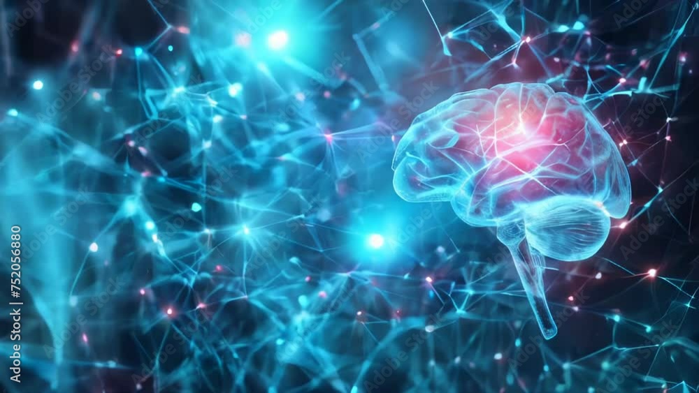 Artificial Intelligence Digital Brain in cyber space.Neural Network.AI deep learning computer. 4k resolution. 3d render. wire connect to internet big data. Artificial Intelligence Digital Brain in cyber space.Neural Network.AI deep learning computer. 4k resolution. 3d render. wire connect to internet big data.