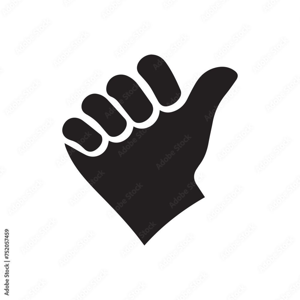 Fist okay icon, vector illustration flat design style isolated on white. Fist okay icon, vector illustration flat design style isolated on white.