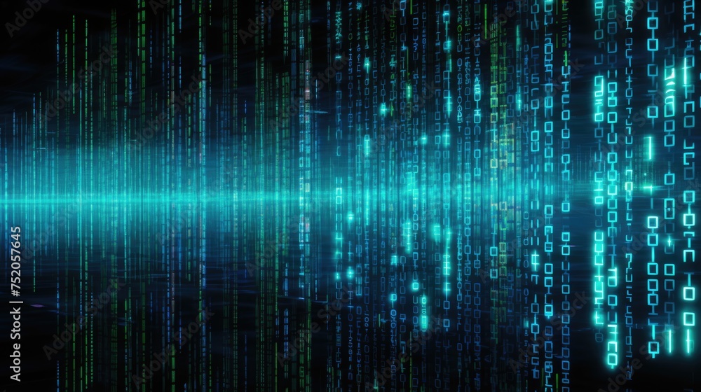 Abstract digital wave with multicolored lights. Data visualization concept. Abstract digital wave with multicolored lights. Data visualization concept.