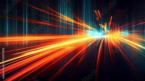 Abstract lines background with glow effect, flare light background