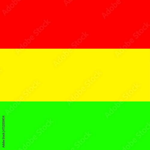Red Yellow and Green color horizontal flag lines
