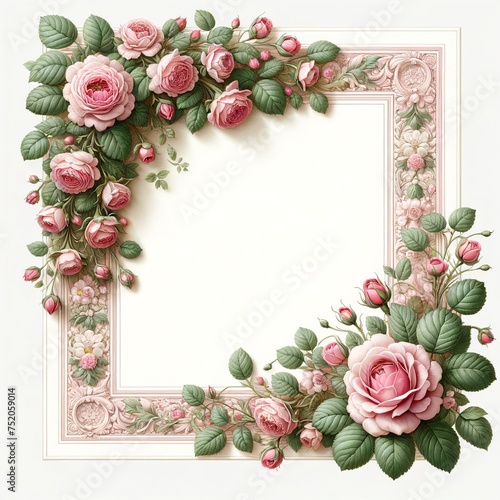 frame made of roses