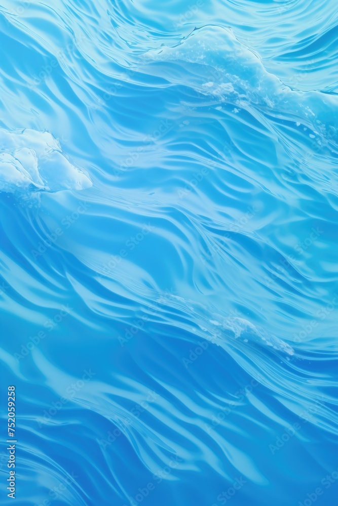 A serene image of a bird in the blue ocean. Perfect for travel and nature concepts A serene image of a bird in the blue ocean. Perfect for travel and nature concepts