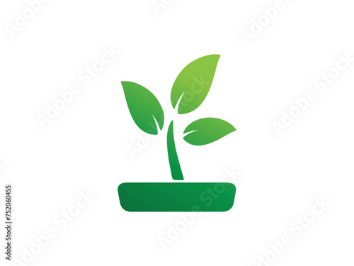 vector design of a tree growing in a pot