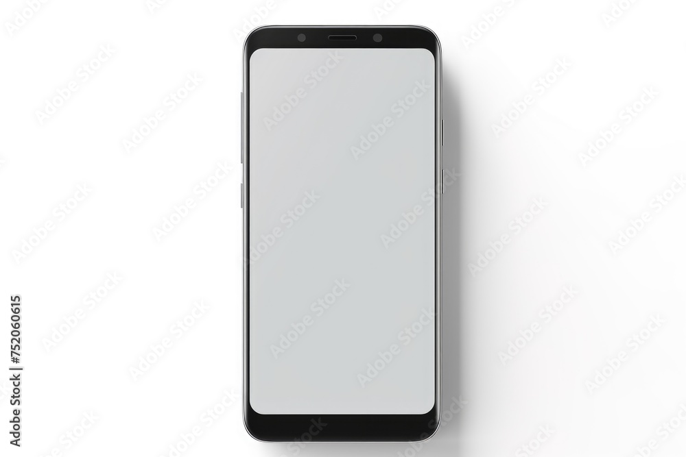 A detailed view of a cell phone on a plain white background. Ideal for technology concepts A detailed view of a cell phone on a plain white background. Ideal for technology concepts