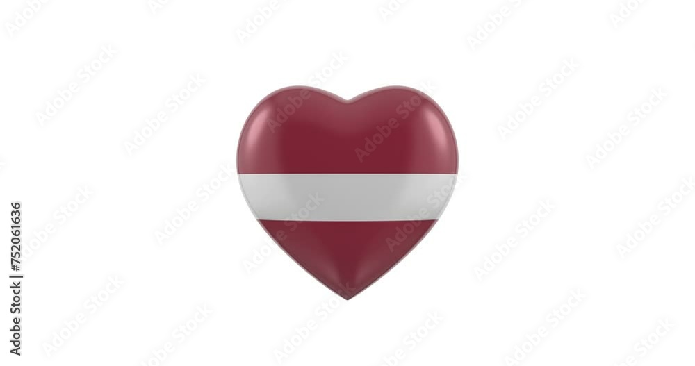 Pulsating Latvia flag heart Pulsating Latvia flag heart