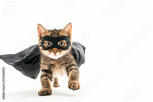 Flying superhero cat