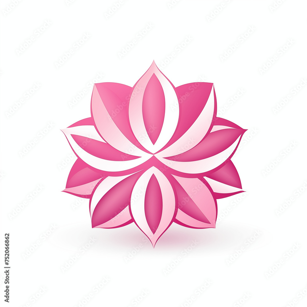 Abstract flower logo minimal on white background Abstract flower logo minimal on white background