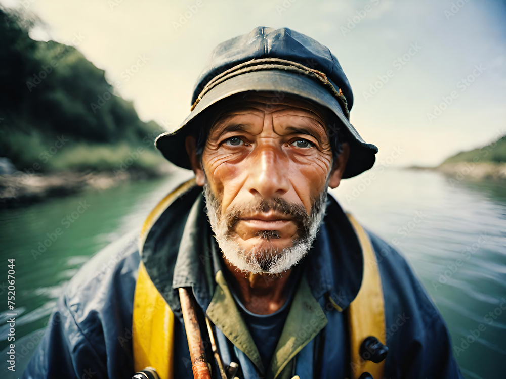 Portrait of a veteran fisherman Portrait of a veteran fisherman