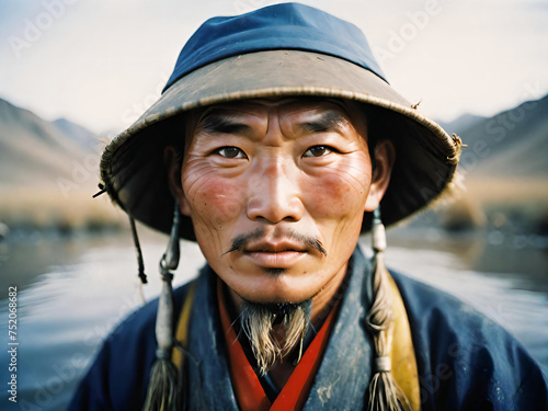 Portrait of a Mongolian fisherman © NvnStock