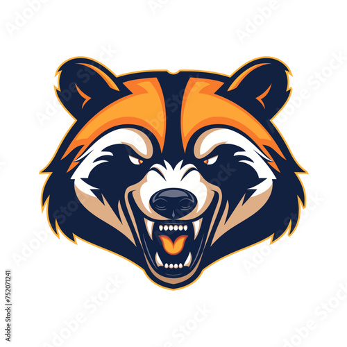 angry badger mascot, team sports, esports character	