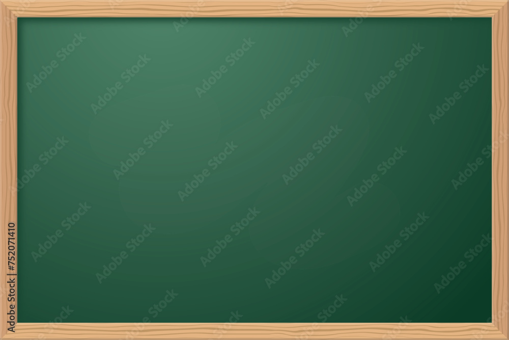 school chalkboard, empty template with wooden frame, green blackboard or classboard, vector background school chalkboard, empty template with wooden frame, green blackboard or classboard, vector background