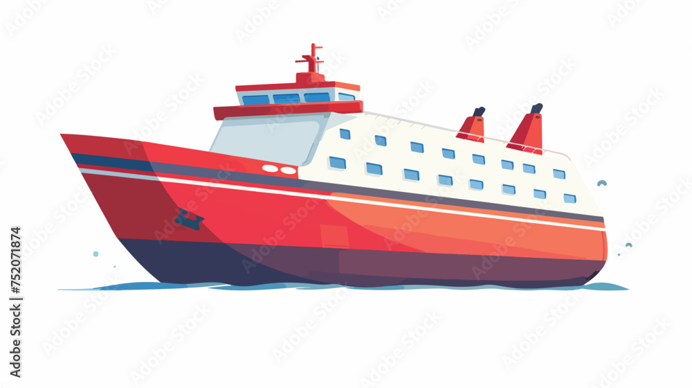 Ship vector icon isolated on white background.