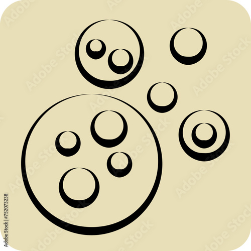 Icon Meteorites. related to Space symbol. hand drawn style. simple design editable. simple illustration