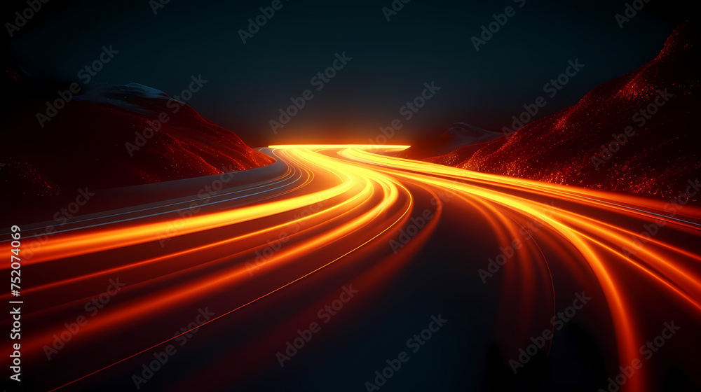 Bright lights and blurred lines abstract background