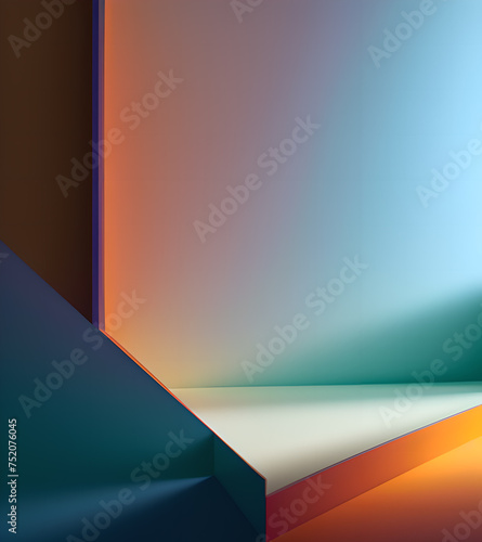 Abstract geometric background. Minimalistic design  3d render.