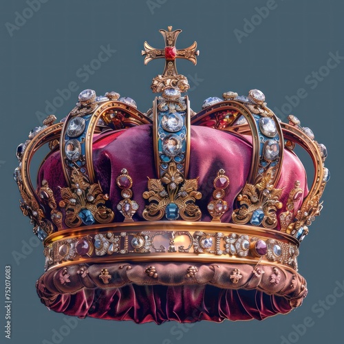 Crown illustration evoking Biblical themes of kingship symbolizing the reward of righteousness and power photo