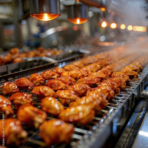 Ultramodern chicken wing production emphasizing cleanliness and technological innovation