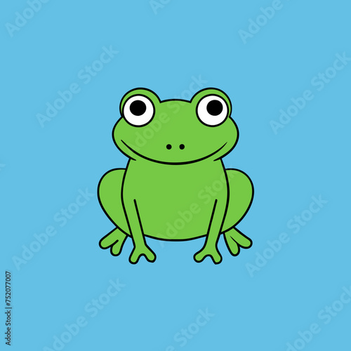 Frog Toad polliwog animal froggy frogling pet vector illustration draw cartoon pretty cute