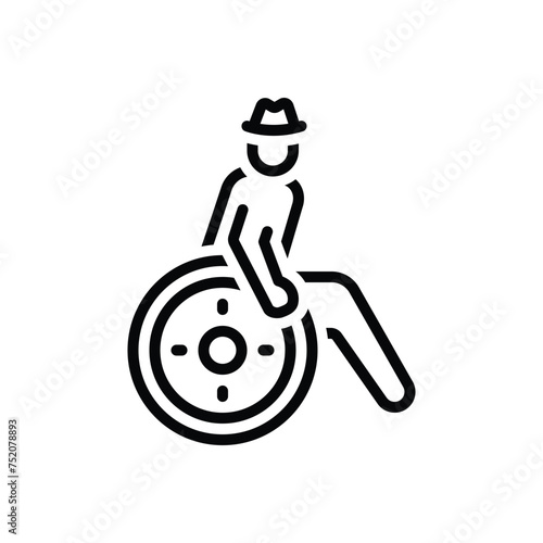 Black line icon for accessibility