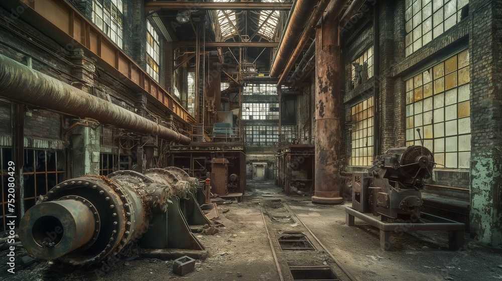 An image of the atmosphere of an abandoned factory.