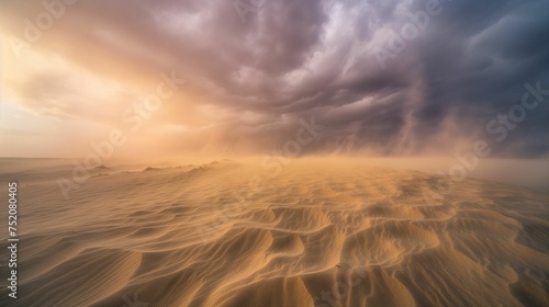 An image of an impending desert sandstorm.