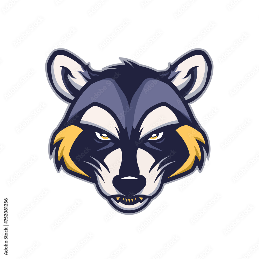 angry badger mascot, team sports, esports character angry badger mascot, team sports, esports character
