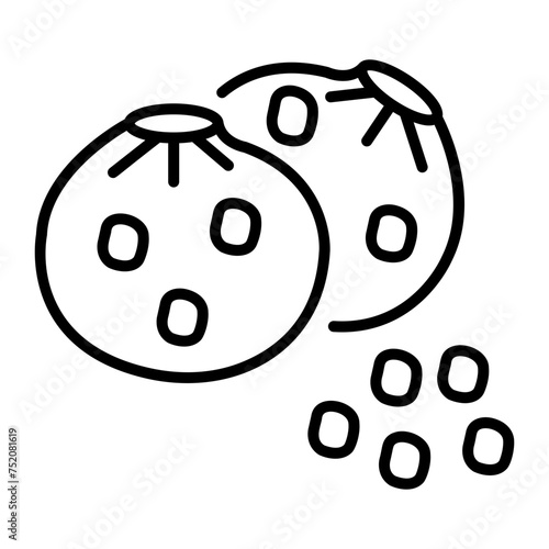 Here’s a linear icon depicting lupin beans 