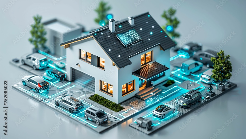 IoT smart home devices, interconnected appliances, modern living IoT smart home devices, interconnected appliances, modern living