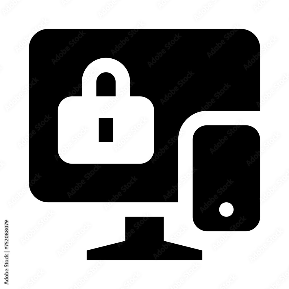 Password Manager Computer App Solid Icon Password Manager Computer App Solid Icon