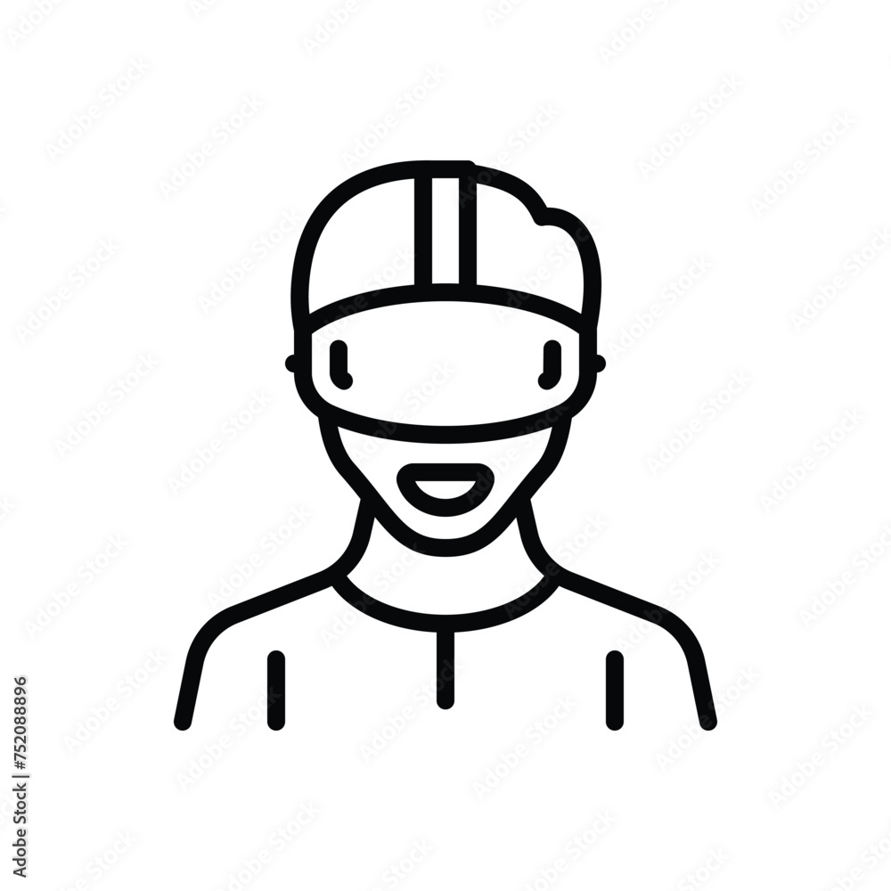 Obraz premium Black line icon for virtual reality