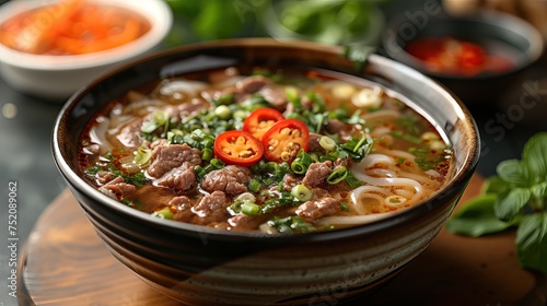 Pho Hanoi, Vietnam, is a noodle soup
