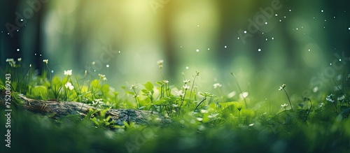 Tranquil Green Meadow Blank...