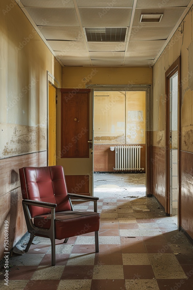 Chair in Room With Checkered Floor Chair in Room With Checkered Floor
