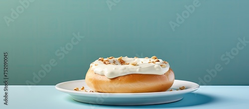 Delicious Bagel with Cream ...
