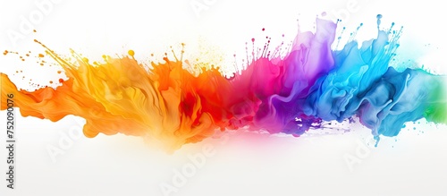 Vibrant Rainbow Splash on C...