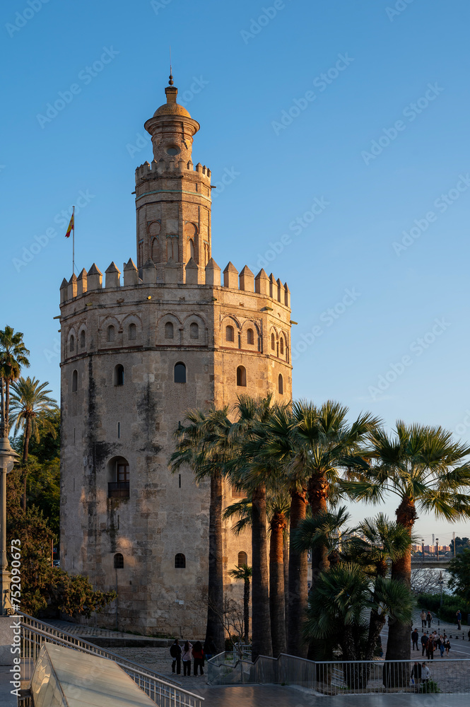 The Torre del Oro (The Gold Tower), Seville, Spain.	