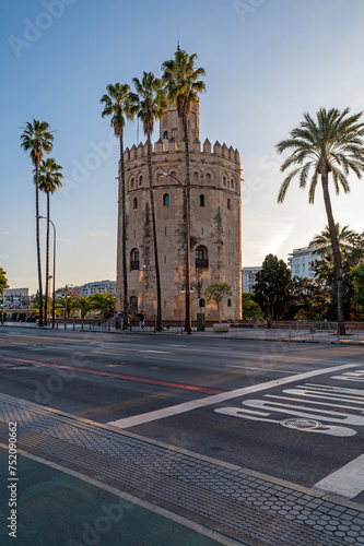 The Torre del Oro (The Gold Tower), Seville, Spain.	