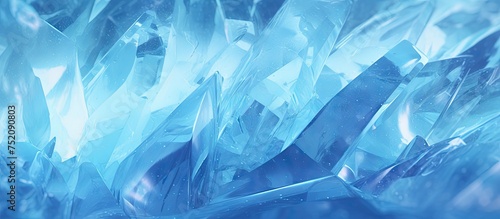 Frosty Blue Elegance: Abstr...