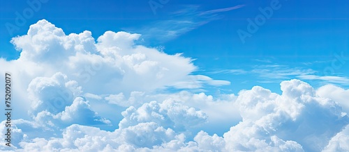 Majestic Blue Sky with Fluf...