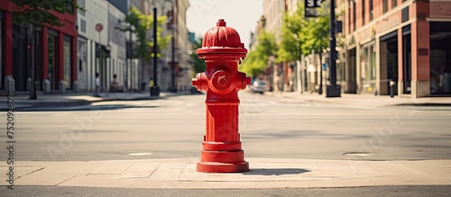 Vibrant Red Fire Hydrant St...