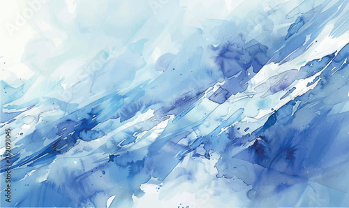 watercolor soft shades of white and blue creating the impression of a light and aerodynamic atmosphere