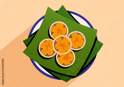 Thai Dessert, pinched gold egg yolk