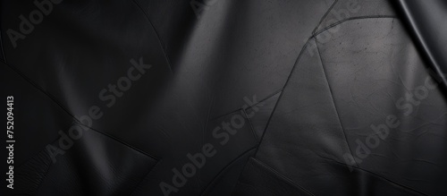Elegant Black Leather Textu...