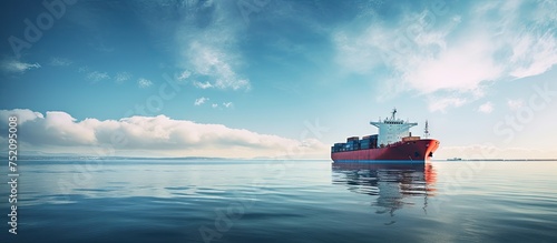 Majestic Cargo Ship Sailing...